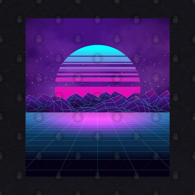 Synthwave Sunset of the 80's by edmproject